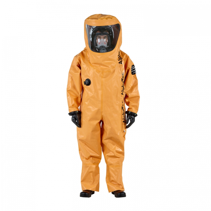 TRAJE ENCAPSULADO ANSELL VPS FLASH VP1 NIVEL A DE TEJIDO NOMEX/CAUCHO DE CLOROPRENO NARANJA C/VISOR DE PVC Y BOTAS TIPO CALCETIN T-M **SE REQUIERE ENVIO DE CARTA DE USO PACFICO POR PARTE DEL CLIENTE PARA ESTE PRODUCTO**  image number null