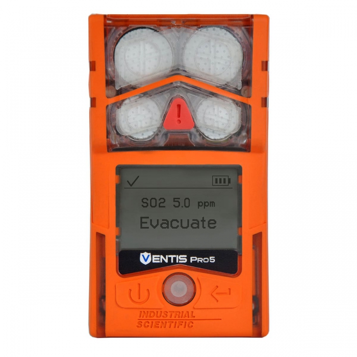 DETECTOR DE GAS INDUSTRIAL SCIENTIFIC VENTIS PRO 5 NARANJA CO O2 CARGADOR WIRELESS SIN BOMBA ESPANOL  image number null