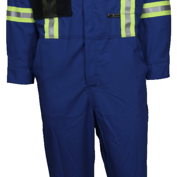 Overol Mcr Summit Breeze Algod&oacute;n Fr Cinta Reflejante LimaPlata Protecci&oacute;n Arco Electrico y Fuego Repentino Azul Rey T38  image number null