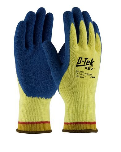 GUANTE TEJIDO PIP GTEK KEV DE KEVLAR SIN COSTURAS CRECUBRIMIENTO DE LATEX CORRUGADO EN PALMA TM  image number null