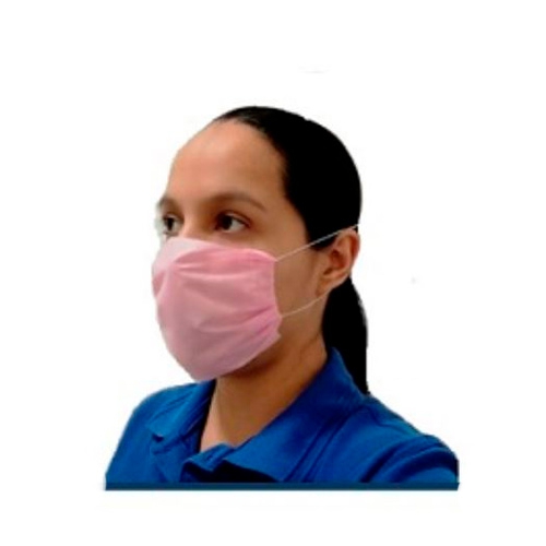 Cubrebocas Comarca Curamex Doble Capa de Tela No Tejida de Poliéster Rosa Cal. 30 Pqte C100 Pzas  image number null