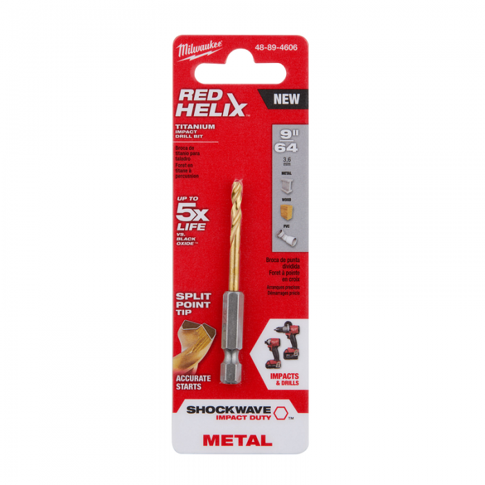 BROCA MILWAUKEE 48894606 DE TITANIO SHOCKWAVE 964IN  image number null