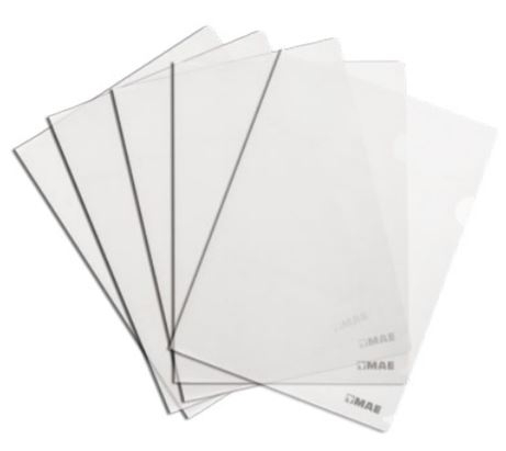 FOLDER MAE FL10 TRANSPARENTE SELLADO EN L CARTA SET 10 PZAS  image number null