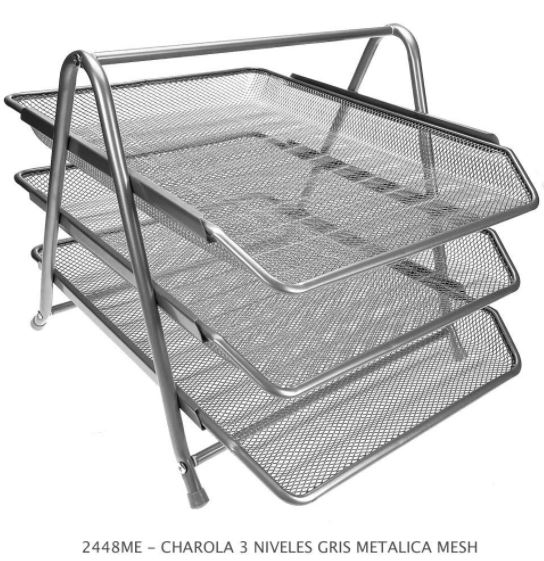 CHAROLA SABLON 2448ME GRIS 3 NIVELES MESH  image number null