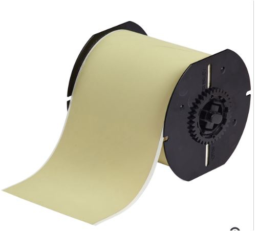 ETIQUETA BRADY POLIAMIDA AMBAR DE ALTA TEMPERATURA CADHESIVO ULTRA DURADERO 4 IN W X 130 FT L  image number null