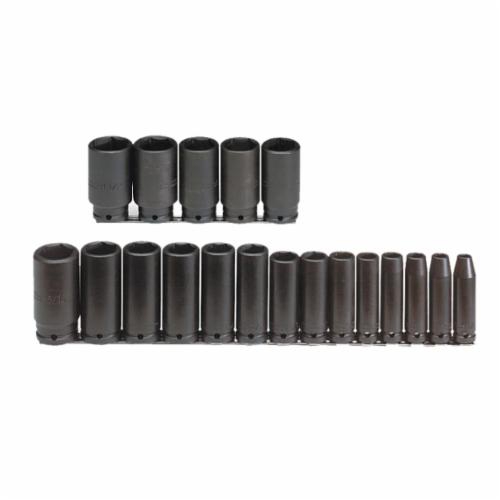 JUEGO DE DADOS PROTO J74116 DE IMPACTO TAMAÑO DE IMPULSOR 12IN SAE RANGO DE38IN A 112IN 19PC  image number null