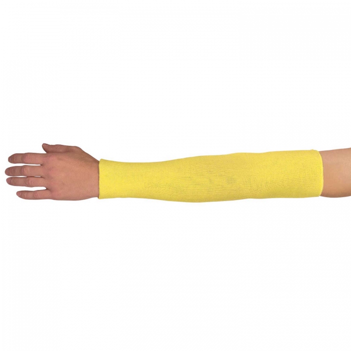 MANGA MCR KEVLAR 100% AMARILLO PESO LIGERO DE 18 IN SIN ORIFICO  image number null