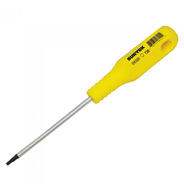 DESTORNILLADOR SURTEK D4325 AMARILLO BARRA REDONDA PUNTA TORX T25  image number null