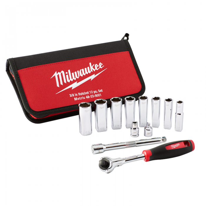 DADO MILWAUKEE 48229001 METRICOS DE 38IN JUEGO DE 12 PIEZAS  image number null
