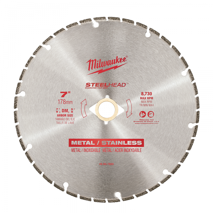 DISCO MILWAUKEE 49937820 7IN STEELHEAD PARA CORTE EN METAL  image number null