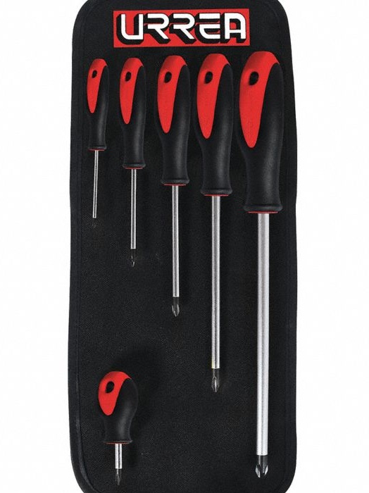 JUEGO URREA 8600A DE 6 DESTORNILLADORES BIMATERIAL PHILLIPS  image number null