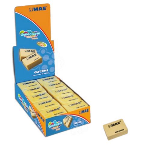 GOMA MAE GM20MJ CAF&Eacute; PARA BORRAR TIPO MIGAJ&Oacute;N CAJA CON 20 PZAS  image number null