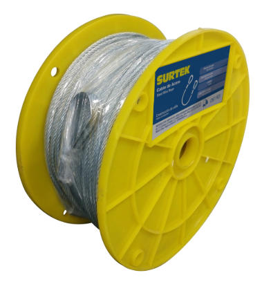 CABLE SURTEK CA218 DE ACERO 7 X 19 14 IN X 76 M  image number null