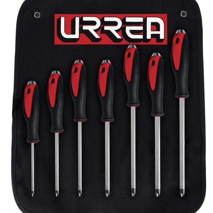 JUEGO URREA 9100GB DE 7 DESTORNILLADORES DE GOLPE PUNTA PHILLIPS&reg;  image number null