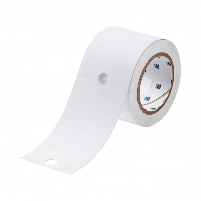 ETIQUETA BRADY DE POLIESTER BLANCO DE 5.75 IN X 3.25 IN PIMPRESORA J5000  image number null
