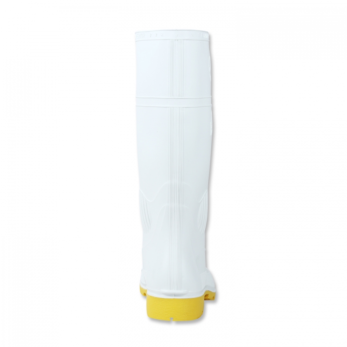 BOTA BATA CHIBOL DE PVC BLANCO SUELA AMARILLA CFORRO DE POLIESTER T5  image number null