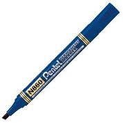 MARCADOR PENTEL N860C PERMANENTE CUERPO DE METAL PUNTA CINCELADA TINTA AZUL  image number null