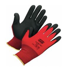 GUANTE NORTH DE NYLON/PVC ROJO/NEGRO CALIBRE 15 C/ELAST  image number null