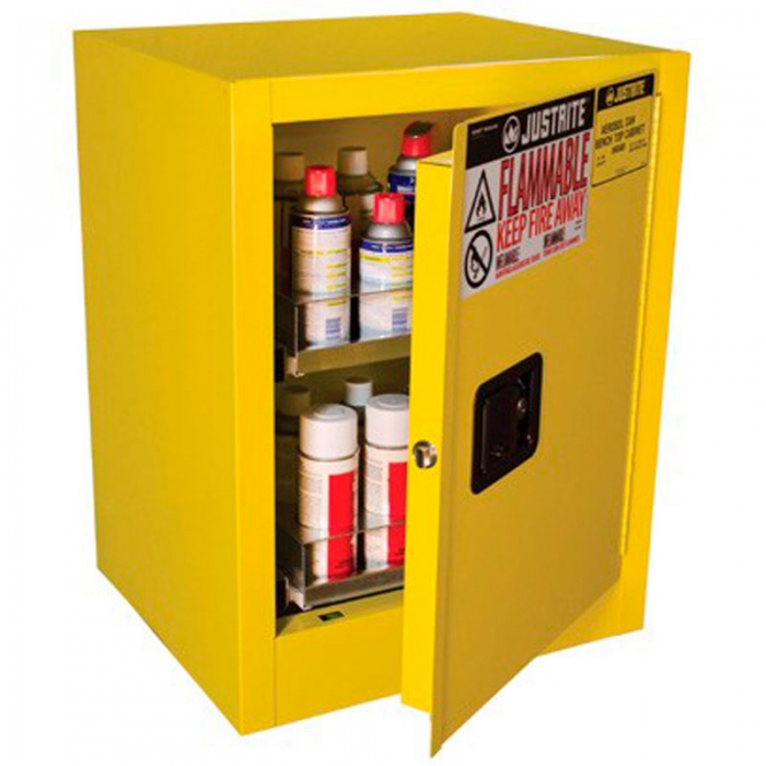 GABINETE JUSTRITE AMARILLO DE 27 IN X 21 IN X 18 IN PRESGUARDO DE LATAS DE AEROSOL  image number null