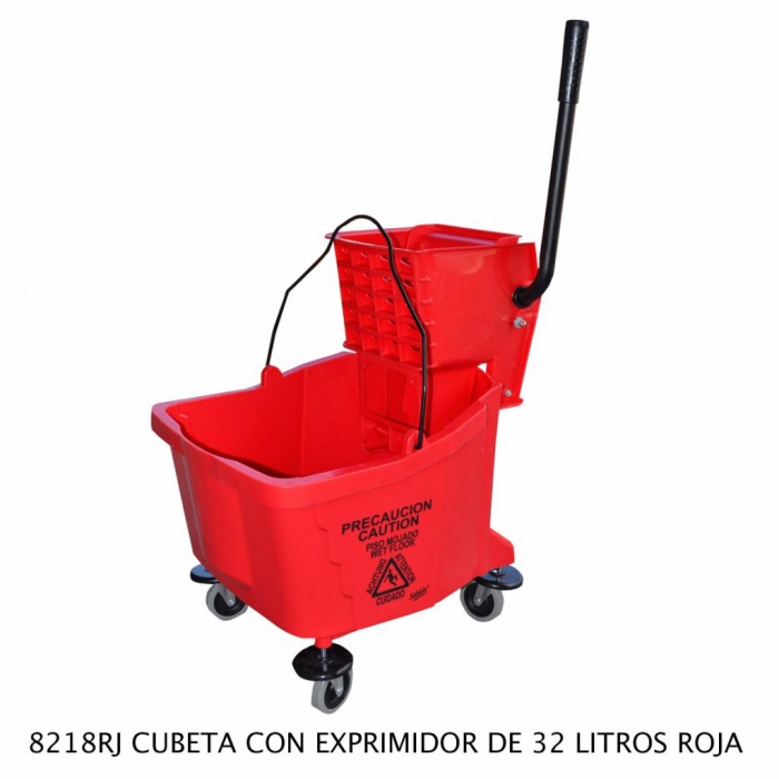 CUBETA SABLON 8218RJ EXPRIMIDOR ROJA 32L ROJO  image number null