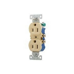 Contacto Arrow Hart 270v 270v Receptaculo Duplex y Sujetador Marfil 2p 3h 15a 125  image number null