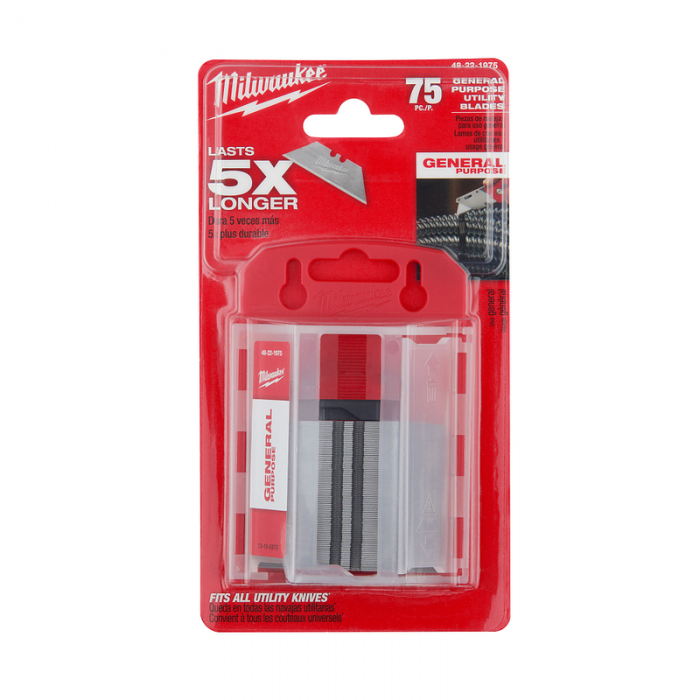 REPUESTO MILWAUKEE 48221975 DE NAVAJA MULTIUSOS DE USO GENERAL 75 PIEZAS  image number null