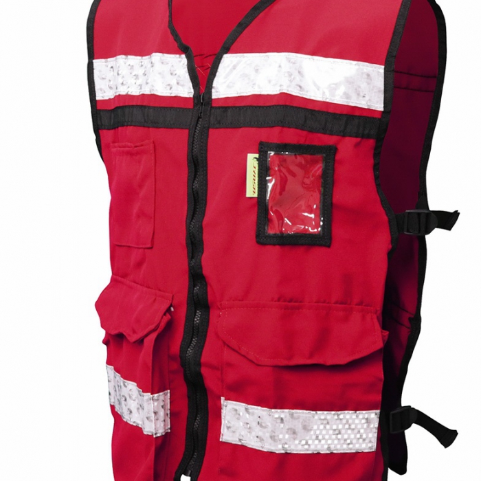 CHALECO JYRSA SR2040RCRMD ROJO ABIERTO TIPO RESCATISTA LIGERO CLASE II TM  image number null