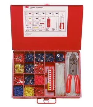 KIT DE TERMINALES DE METAL DURADERO 3M SCOTCHLOK STK1 ROJO  image number null