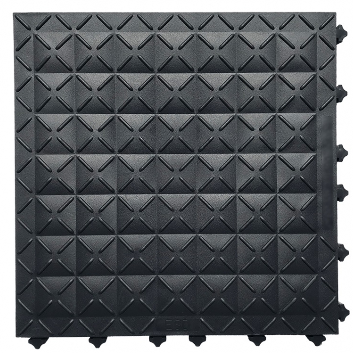 TAPETE ERGO ESD CERRADO DE PVC NEGRO 18 X 18 X 1 IN  image number null