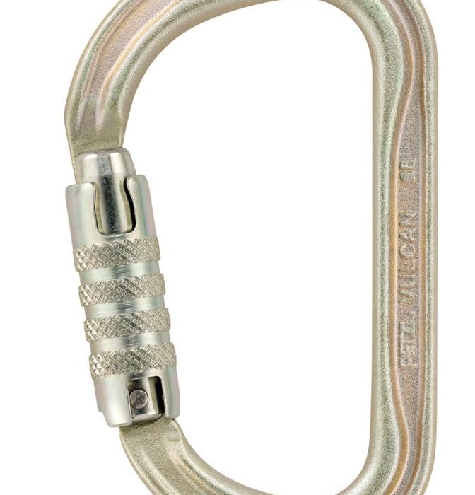 MOSQUETON PETZL VULCAN DE ACERO DORADO SEGURO DE TRIACTLOCK  image number null
