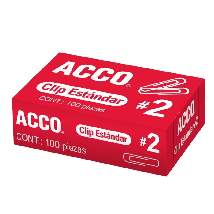 Clip Estandar Acco P4223 N2 27.5 Mm Caja C100 Pzas  image number null