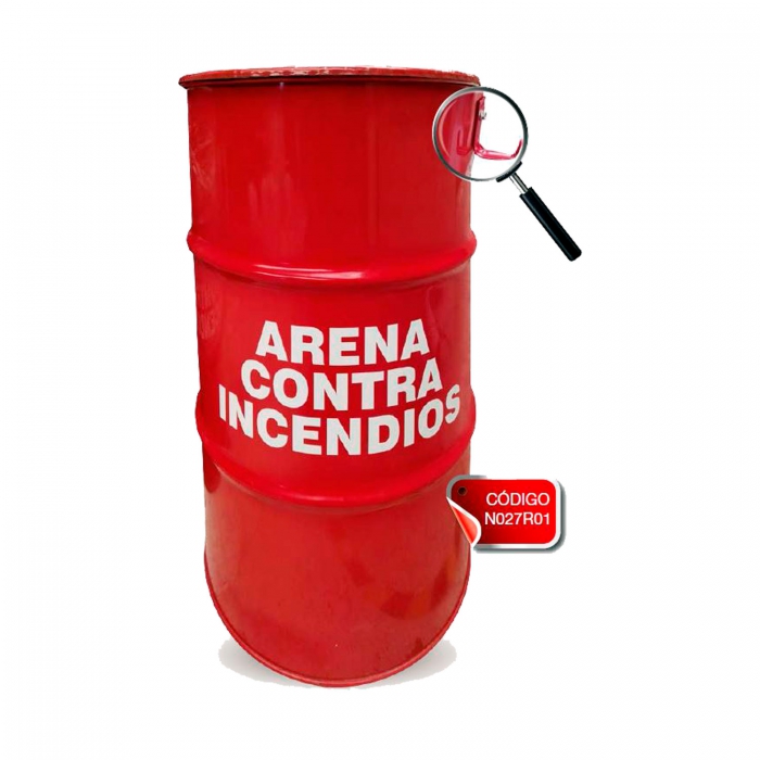 TAMBO EXTINFLAM DE LAMINA ROJO ARENERO CONTRAINCENDIOS  image number null