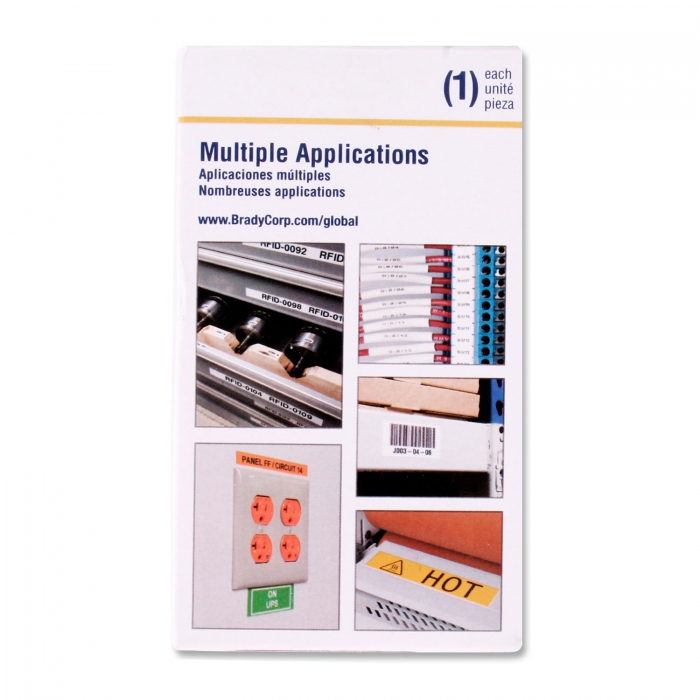 Cinta Brady de Vinil Blanco sobre Negro de 1.5 In X 25 Ft PImpresora Bmp51 Bmp53  image number null