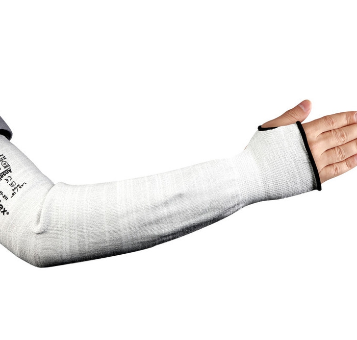 MANGA ANSELL HYFLEX DE POLIETILENONYLON Y SPANDEX GRISNEGRO DE 18 IN  image number null