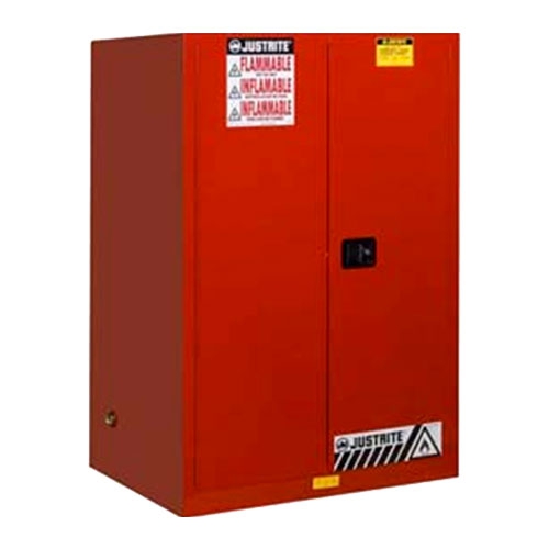 GABINETE JUSTRITE SUREGRIP PLIQUIDOS INFLAMABLES DE ACERO ROJO DE 2 PUERTAS AUTOMATICA CAP 90 GAL  image number null