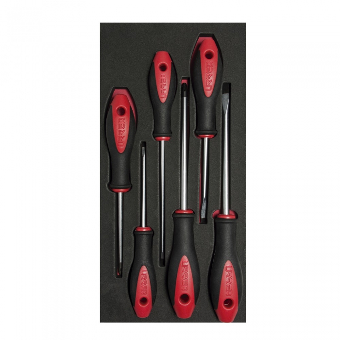 JUEGO URREA CH115 DE 6 DEST. BIMATERIAL PUNTA PLANA PHILLIPS Y CABINET  image number null
