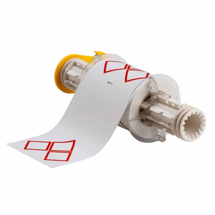 ETIQUETA BRADY DE VINIL BLANCA 4.1 IN X 6.1 IN PREIMPRESO GHSCLP 3A DIAMANTES ROJOS PIMPRESORA BBP85 C 90 ETIQUETAS  image number null