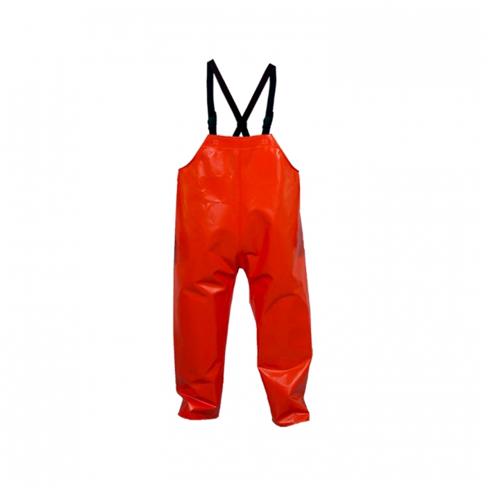 PANTALON STANDARD SAFETY DE CPE NARANJA C/PECHERA HEBILLAS Y TIRANTES T-M  image number null