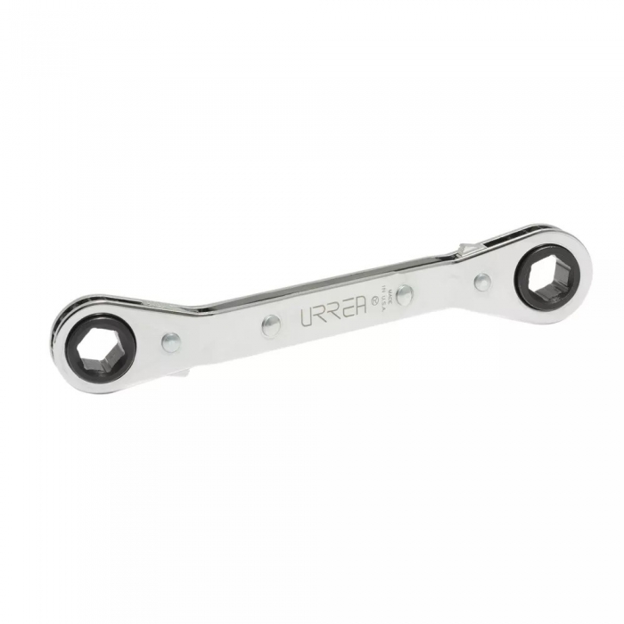 LLAVE URREA 1183M DE ESTRIAS DE MATRACA CROMADA ACODADA 11 MM X 12 MM  image number null