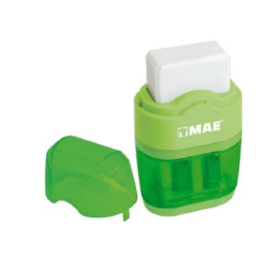 SACAPUNTAS MAE SDG2T DOBLE CON GOMA 2 EN 1 CAJA CON 12 PIEZAS  image number null