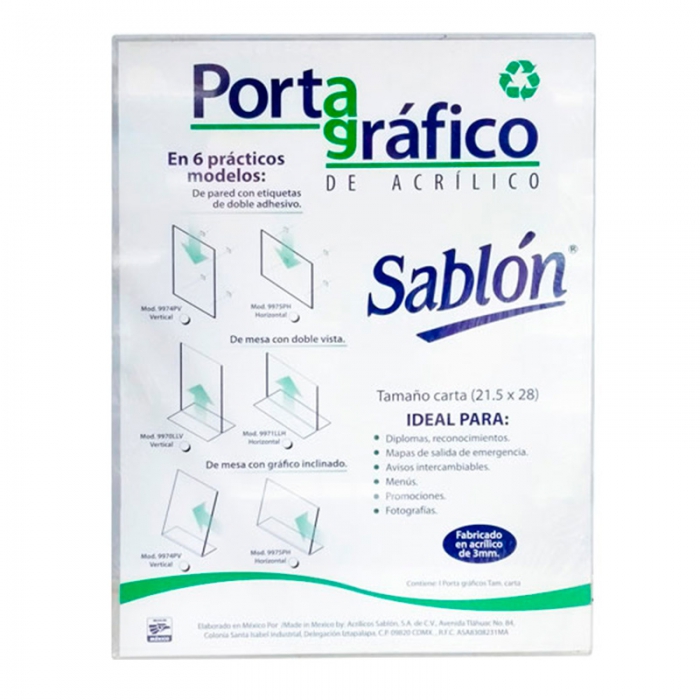 PORTA GRAFICO SABLON 9984PV TCARTA VERTICAL CCOPETE PARA PARED  image number null