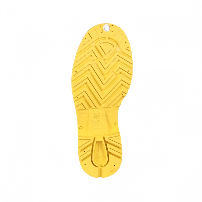 BOTA CAMPERA PVC BLANCO SUELA AMARILLO C/C ACERO FORRO   image number null