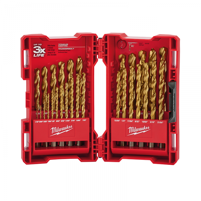 JUEGO DE BROCAS MILWAUKEE 48890012 TITANIO 29 PIEZAS  image number null