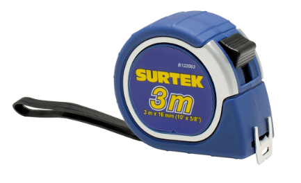 FLEX&Oacute;METRO SURTEK B122065 DE GOMA AGARRE SUAVE DE 7.5 M X 1 IN  image number null
