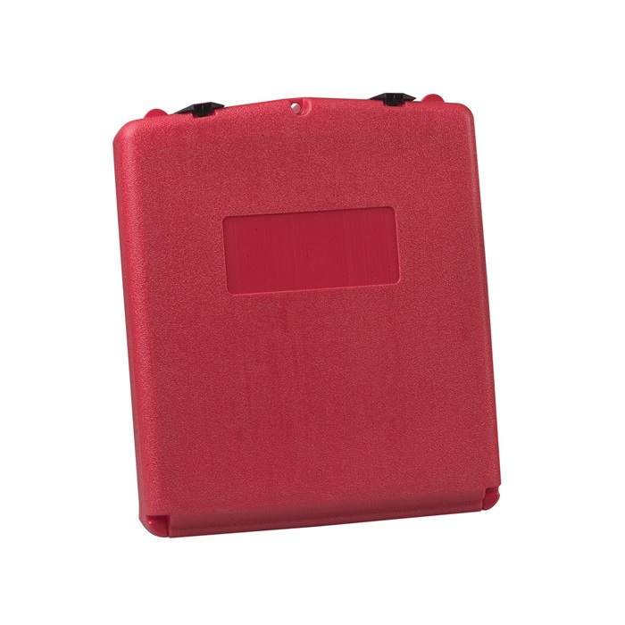 CAJA DE ALMACENAMIENTO DE DOCUMENTOS JUSTRITE DE POLIETILENO ROJO APERTURA FRONTAL CON CERRADURA PHOJAS SDS GRANDE  image number null