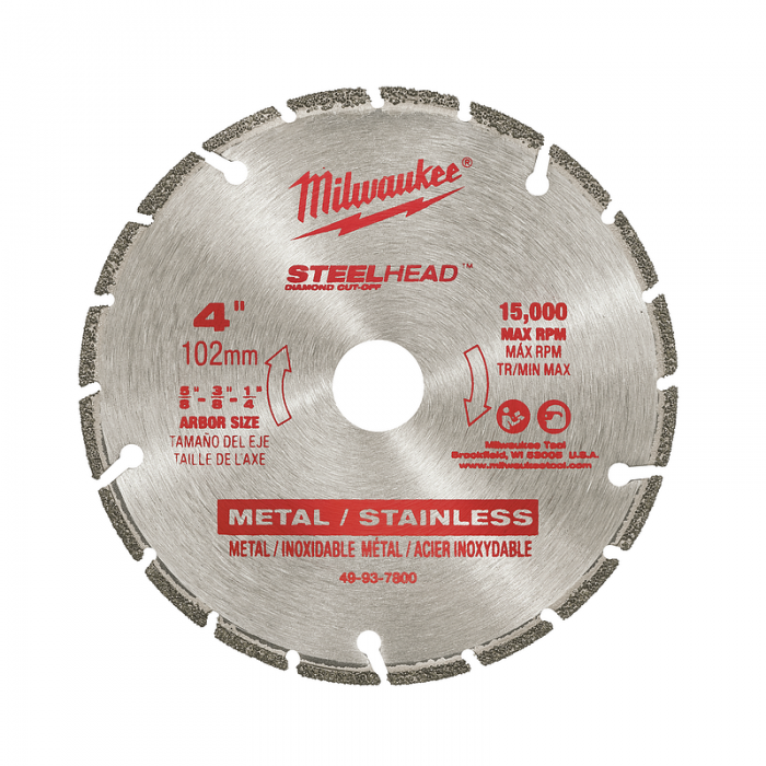 DISCO MILWAUKEE 49937800 4IN STEELHEAD PARA CORTE EN METAL  image number null