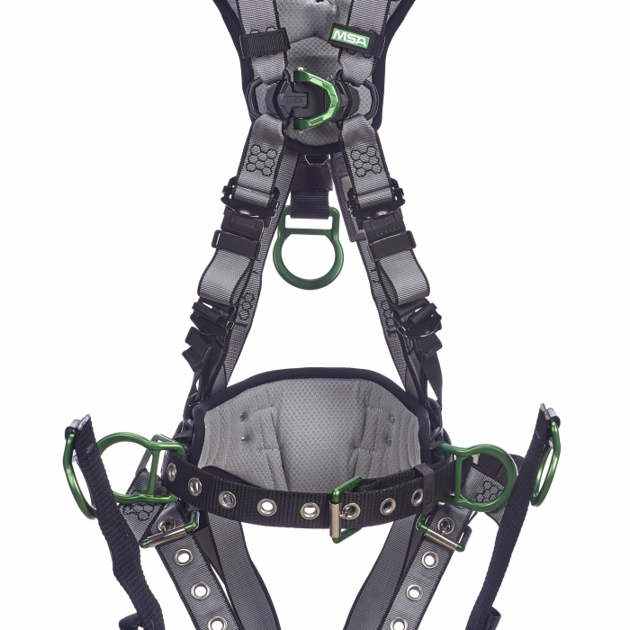 ARNES MSA DERRICK VFIT DE CUERPO COMPLETO ANILLO D EN ESPALDA PECHO Y CADERA Y EN LA PARTE TRASERA DEL CINTURON CON SILLA DE NYLON INCLUIDA TXL  image number null