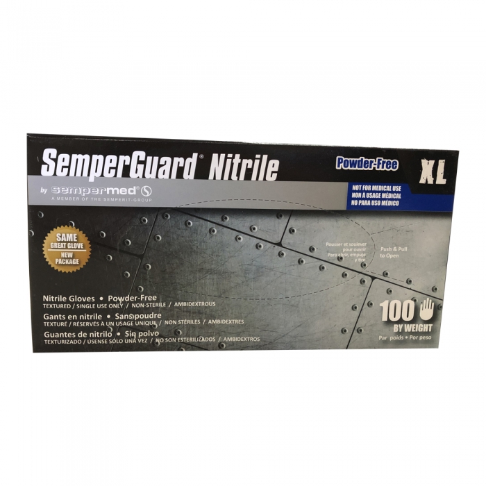 Guante Desechable Semperguard de Nitrilo Azul sin Polvo 4 Mil Dispenser C100 Pzas TXl  image number null