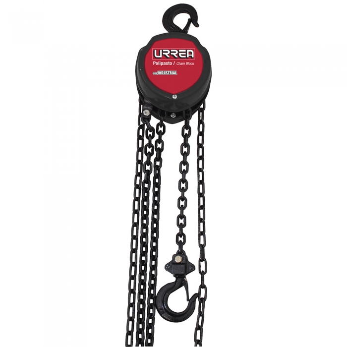 POLIPASTO URREA 42300 INDUSTRIAL 1 RAMAL 6MM DE CADENA 500 KG CADENA 3 M  image number null