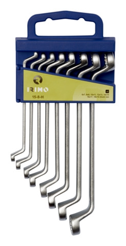 Juegos Irimo 158H de Llave Acodada de Dos Boca con Soporte 8piezas  image number null